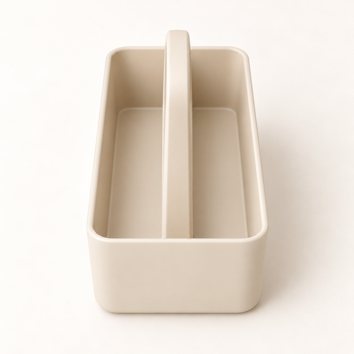 Elevated view of two-compartment carry caddy