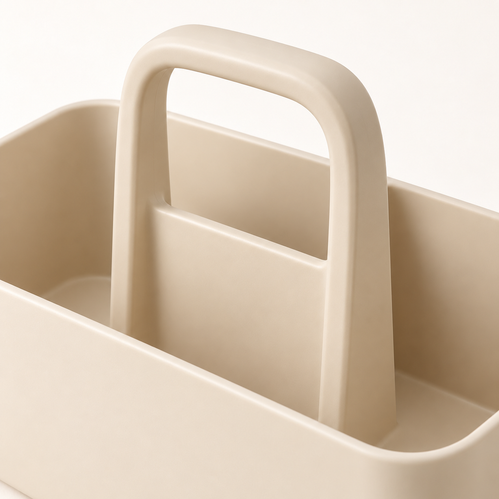 Close-up of carry caddy handle