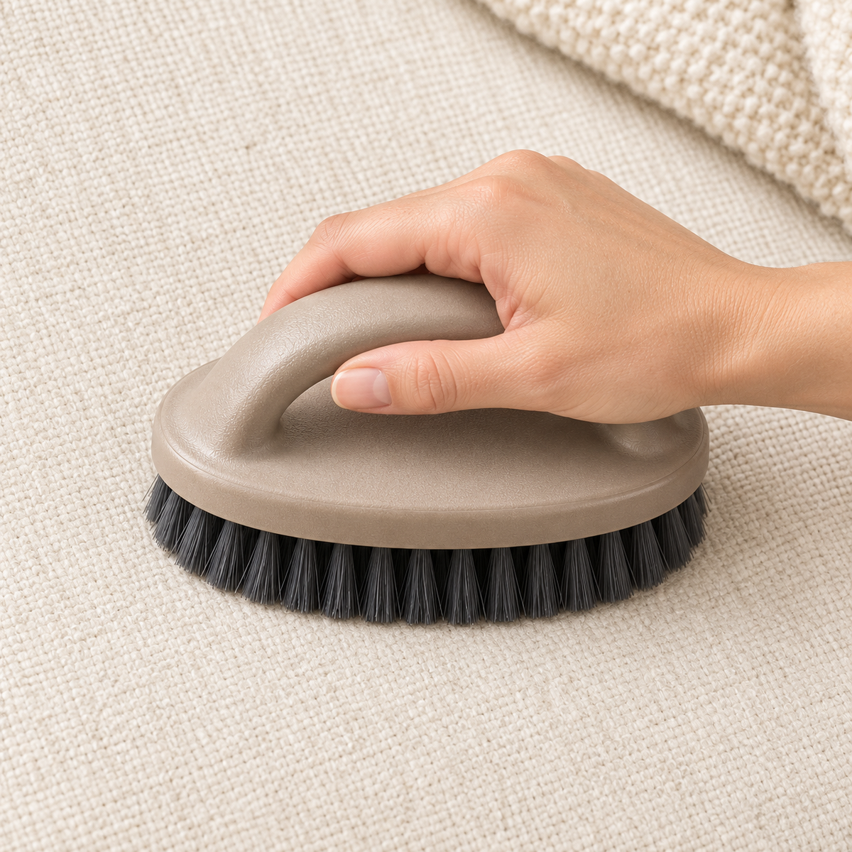 handheld upholstery brush — product use detail 2