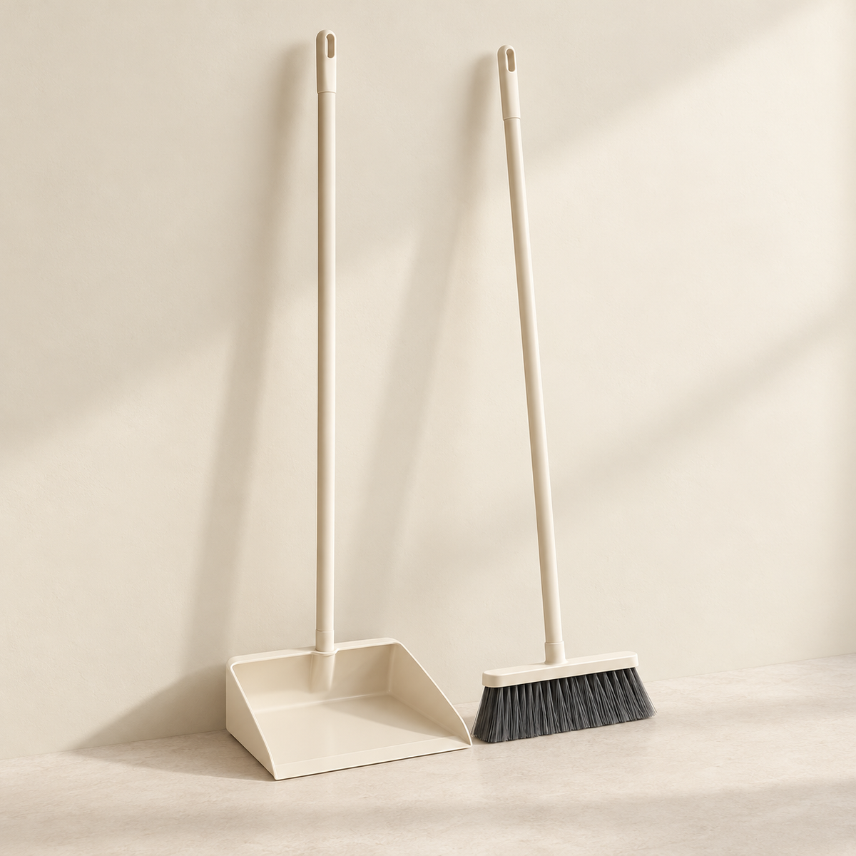 Long Handle Dustpan Set — three-quarter view