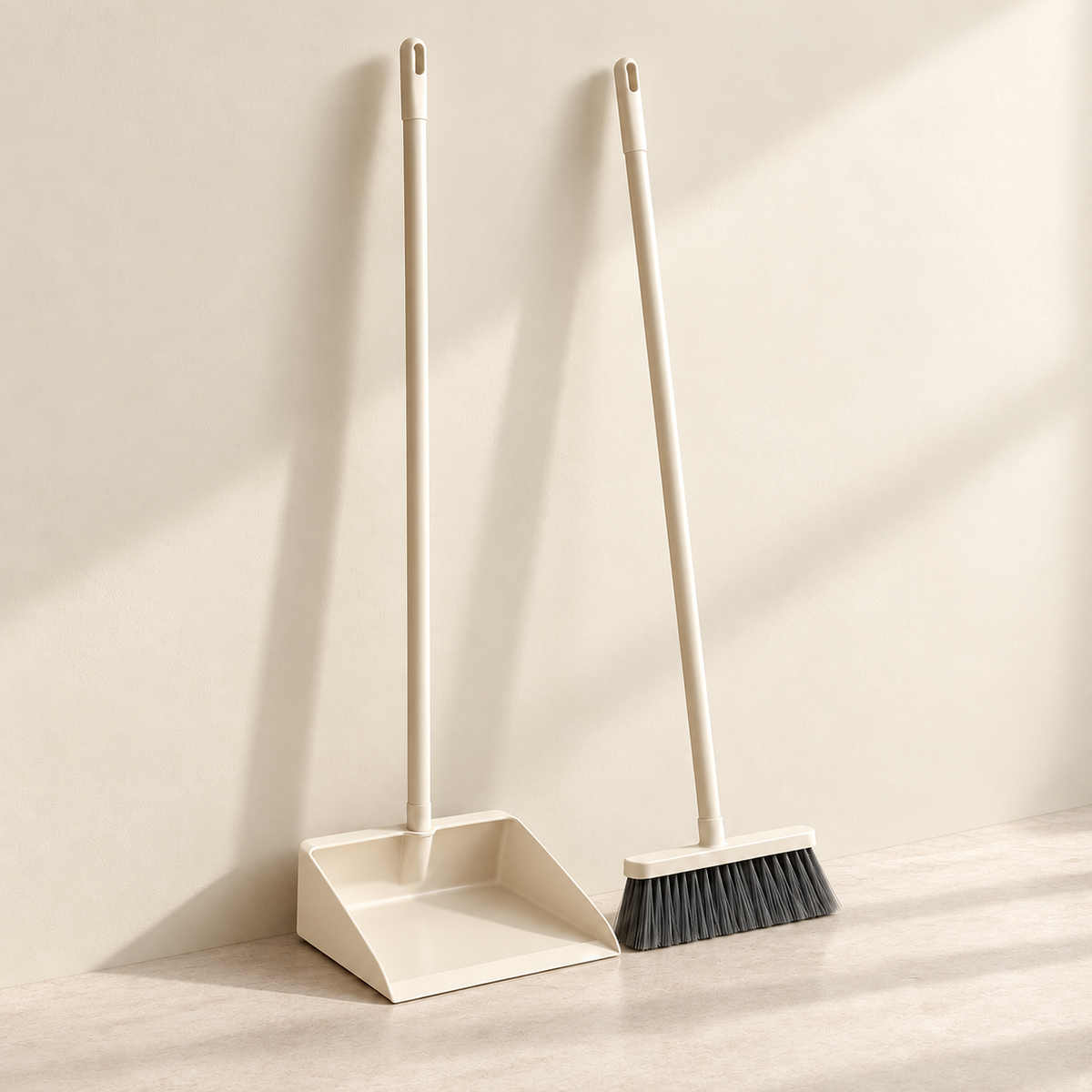 Long Handle Dustpan Set — side-angle view