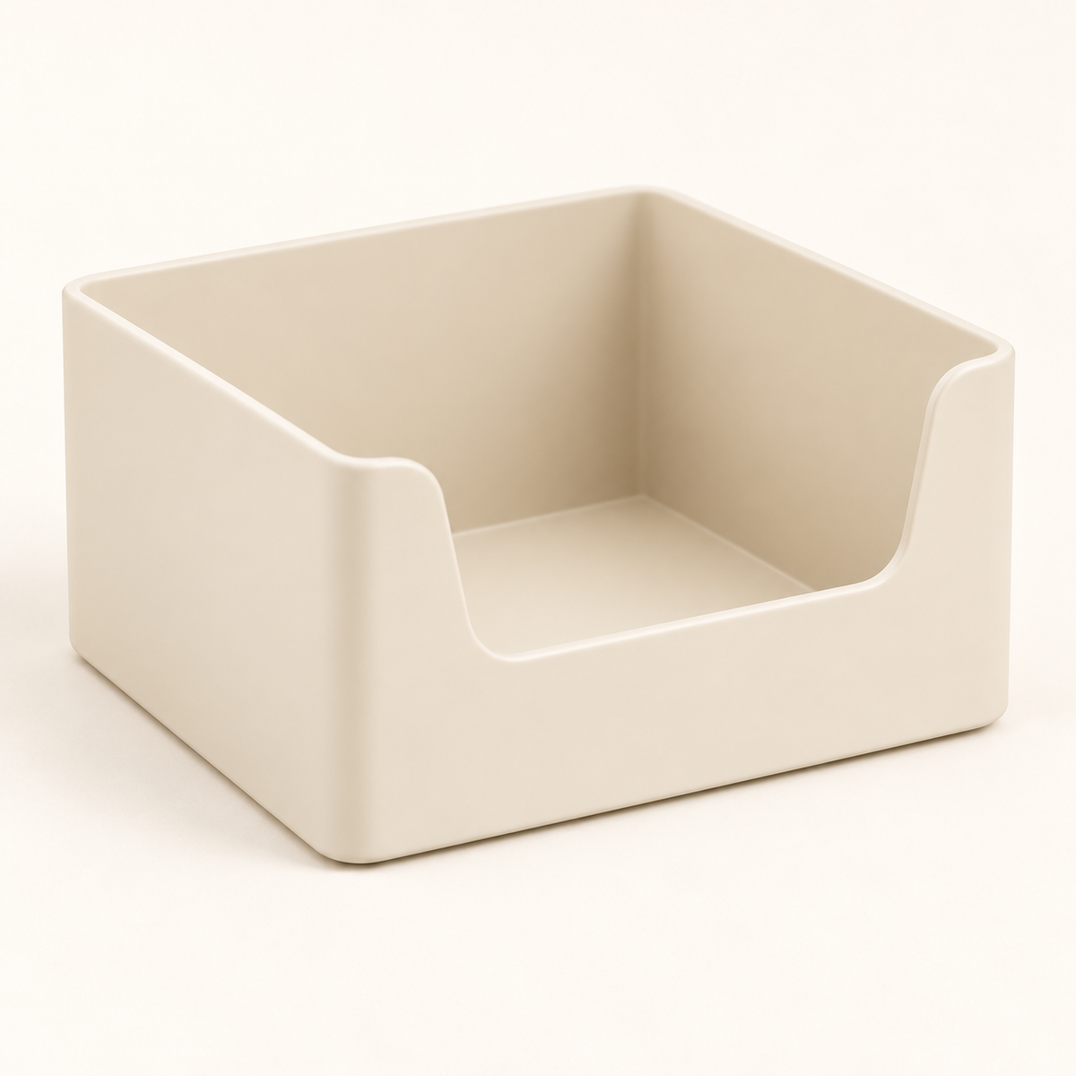 Open front storage bin product view 3