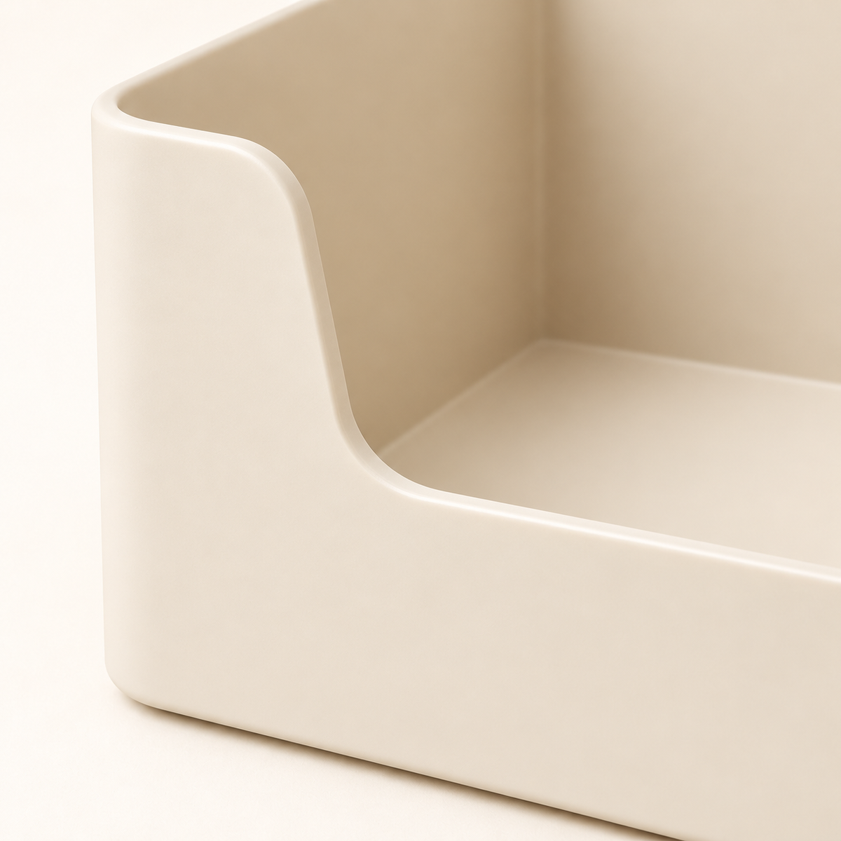 Open front storage bin product view 5