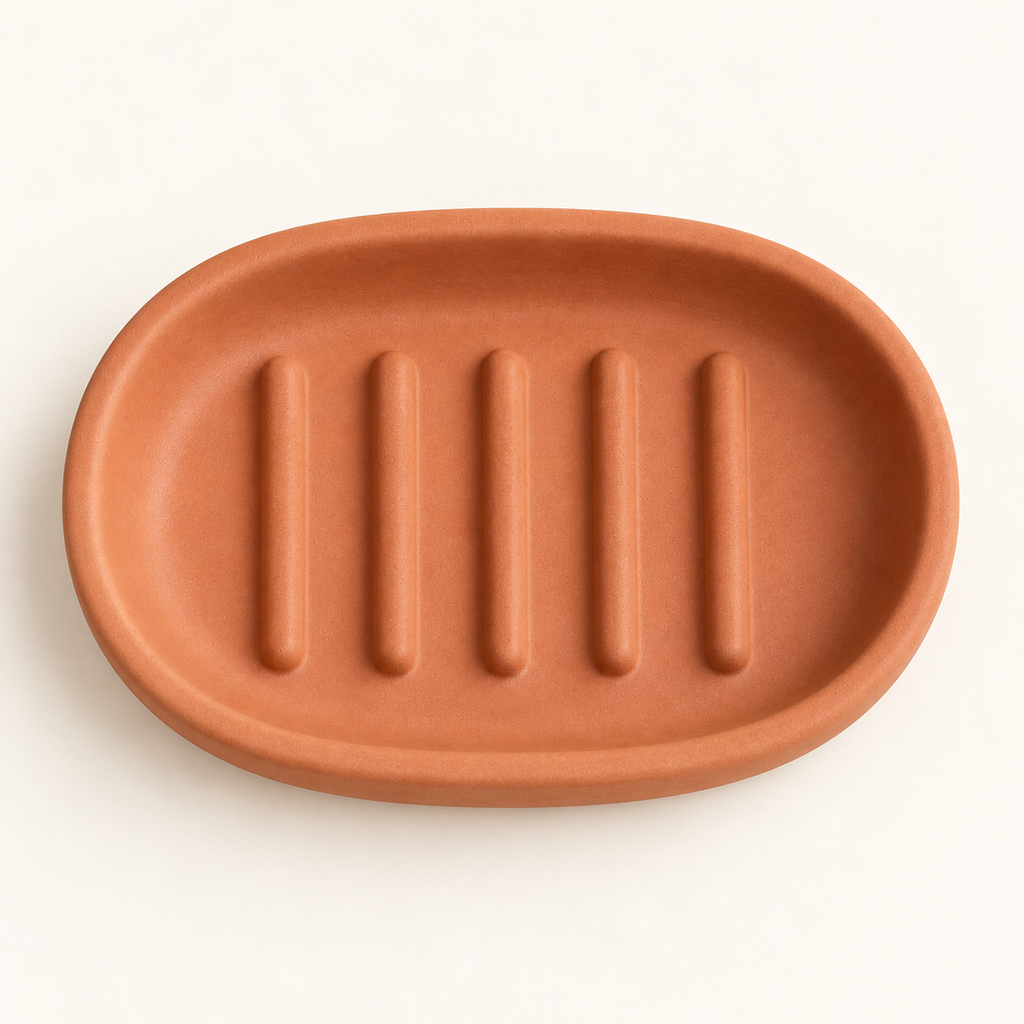 Oval Soap Dish — overhead view