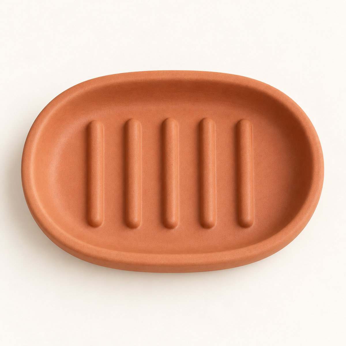 Oval Soap Dish — overhead view