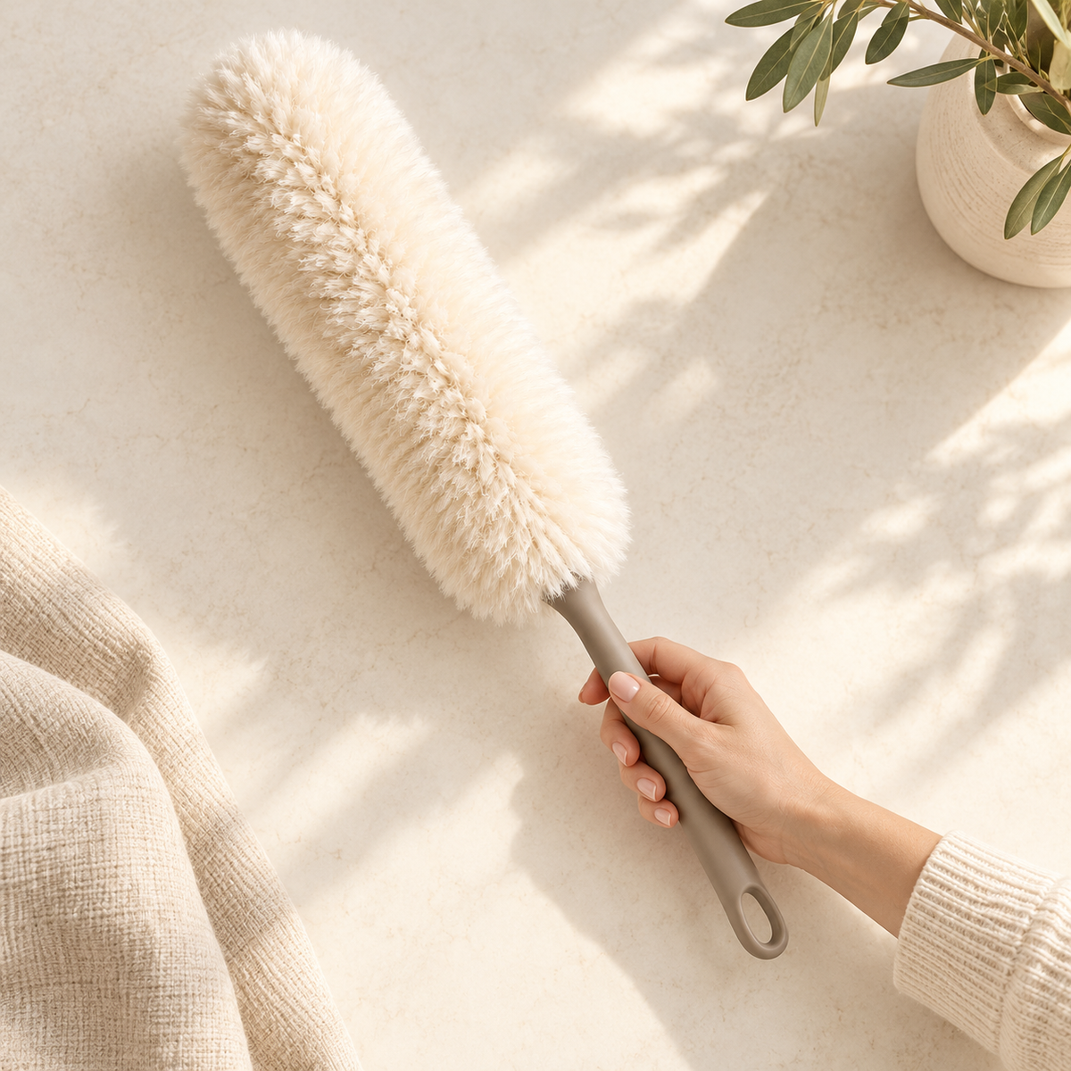 soft dusting wand — product use detail 2