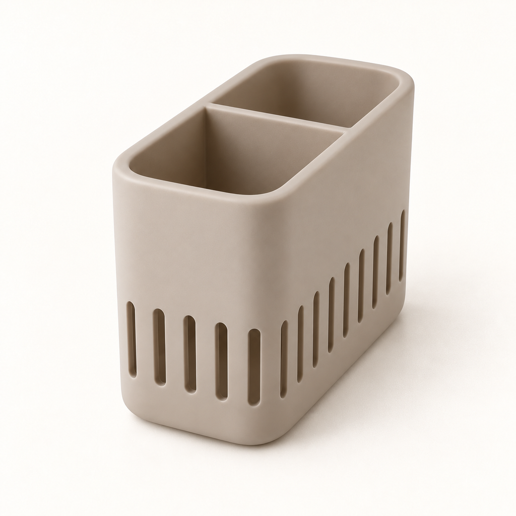 Vented Toothbrush Holder — side view